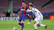 Messi perseguido por Ramsay el pasado martes
