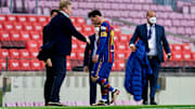 Messi sustituido v RC Celta - La Liga Santander