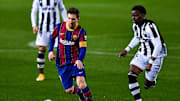 Leo Messi face au joueur de Levante, Mickael Malsa