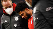 Serge Gnabry droht das Auswärtsspiel des FC Bayern bei Borussia Mönchengladbach zu verpassen
