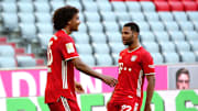 FC Bayern München celebrate their first goal.