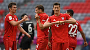 Robert Lewandowski celebrates