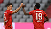 FC Bayern München celebrate one of five goals.