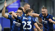 Esultanza nerazzurra