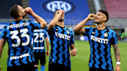 L'esultanza nerazzurra contro la Sampdoria