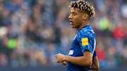 Jean-Clair Todibo sous le maillot du FC Schalke 04 face au TSG 1899 Hoffenheim - Bundesliga