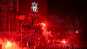 Fans Celebrate Liverpool FC Winning The Premier League Title
