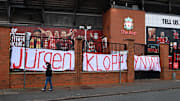 Fans Leave Messages Of Support For Jurgen Klopp Outside Anfield