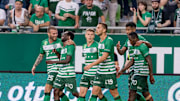 El Ferencváros celebra un gol
