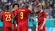 L'esultanza di Lukaku e De Bruyne