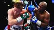 Canelo Alvarez y Floyd Mayweather Jr. se enfrentaron en 2013 en una histórica pelea