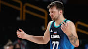 Luka Doncic protestó el trabajo de los árbitros en el juego de Francia contra Eslovenia 