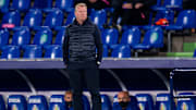 Koeman durante un partido del Barcelona