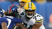 Green Bay Packers offensive lineman Elgton Jenkins