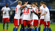 Fuhren den höchsten Sieg in der Zweitliga-Geschichte des Klubs ein: die Spieler des HSV.