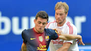 Joan Román durante su etapa en el Barça