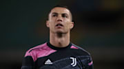 Cristiano Ronaldo durante il riscaldamento