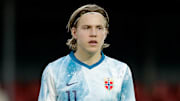 Jens-Petter Hauge avec les U21 norvégiens. 