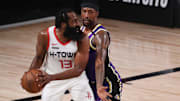 James Harden encestó 36 puntos en el primer partido de la serie entre Houston y Los Angeles