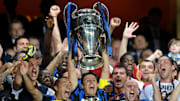 Inter Milan players celebrate with the t