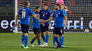 L'Italia dopo un gol alla Repubblica Ceca