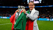 Roberto Mancini dopo la vittoria dell'Europeo 