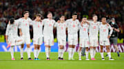 Los jugadores de la selección durante la tanda de penaltis