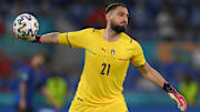 Gianluigi Donnarumma face à la Suisse à l'Euro 2020. 
