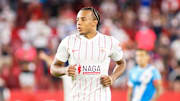 Jules Kounde in action during Sevilla FC vs Rayo Vallecano...