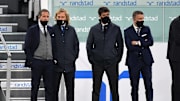 Fabio Paratici, Pavel Nedved, Andrea Agnelli, Federico Cherubini