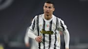 Cristiano Ronaldo lors du match Juventus-La Spezia en Serie A. 