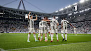 La Juventus esulta dopo un gol all'Atalanta