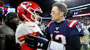 Kansas City Chiefs QB Patrick Mahomes and New England Patriots QB Tom Brady