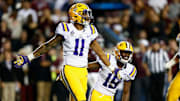 LSU wide receiver Dee Anderson celebrating vs. Texas A&M