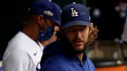Kershaw permitió cuatro carreras limpias en cinco innings en su primera salida en la Serie de Campeonato 