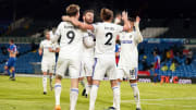 Leeds celebrate their second goal