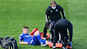 Barnes was stretchered off during his side's defeat to Arsenal
