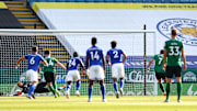 Kasper Schmeichel denied Neal Maupay from the spot