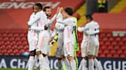 L'esultanza dei giocatori del Real Madrid