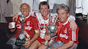 Liverpool Player Manager Kenny Dalglish Ronnie Moran and Roy Evans Celebrate 1990 Division One