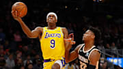 Rajon Rondo colaboró con cinco asistencias en la victoria de Los Angeles