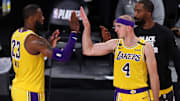 LeBron James y Alex Caruso fueron fundamentales en el cierre del encuentro ante los Rockets