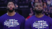 Davis y James son las dos grandes figuras en la plantilla de los Lakers