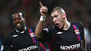 Sidney Govou et Karim Benzema sous le maillot de l'OL