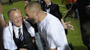 Jean Michel Aulas avec Karim Benzema 