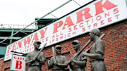 Outside Fenway Park in Boston, Massachusetts, home of the Red Sox