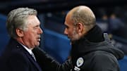 Das Duell zwischen Ancelotti (l.) und Guardiola muss noch warten