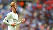 Cole Palmer in Community Shield action for Manchester City
