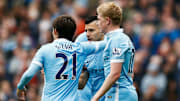 David Silva, Sergio Agüero et Kevin de Bruyne. 