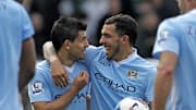 Manchester City's Argentinian strikers C